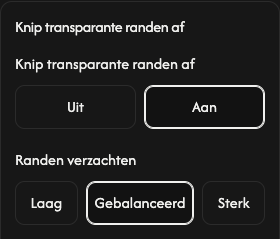 Bijsnijdopties: transparante marges en gladde randen.