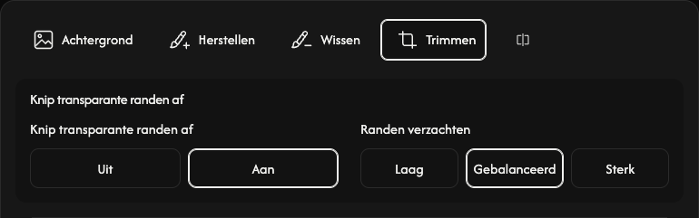 Bijsnijdopties: transparante marges en gladde randen.
